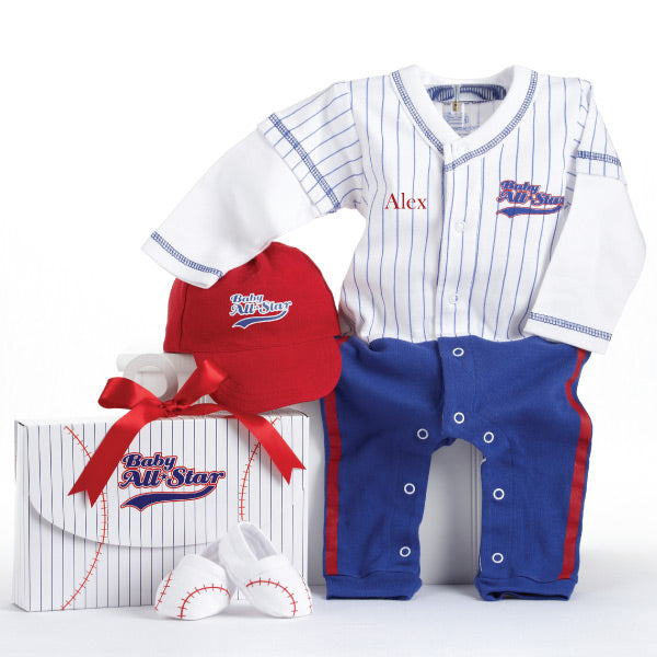 "Big Dreamzzz" Baby Baseball 3-Piece Layette Set (Personalization Available) - Birthday Boutique
