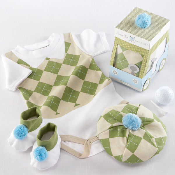 "Sweet Tee" 3-Piece Golf Layette Set in Golf Cart Packaging - Birthday Boutique