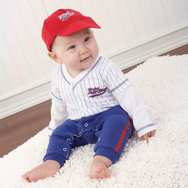 "Big Dreamzzz" Baby Baseball 3-Piece Layette Set (Personalization Available) - Birthday Boutique